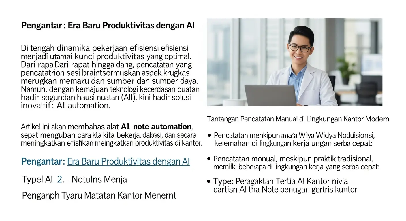 Meningkatkan Produktivitas di Kantor dengan AI Note Automation