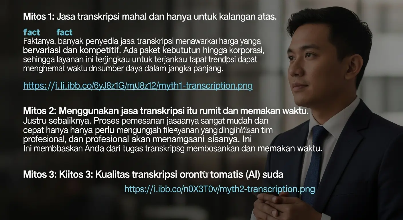 Mitos Seputar Jasa Transkripsi Wawancara yang Perlu Kita Buktikan