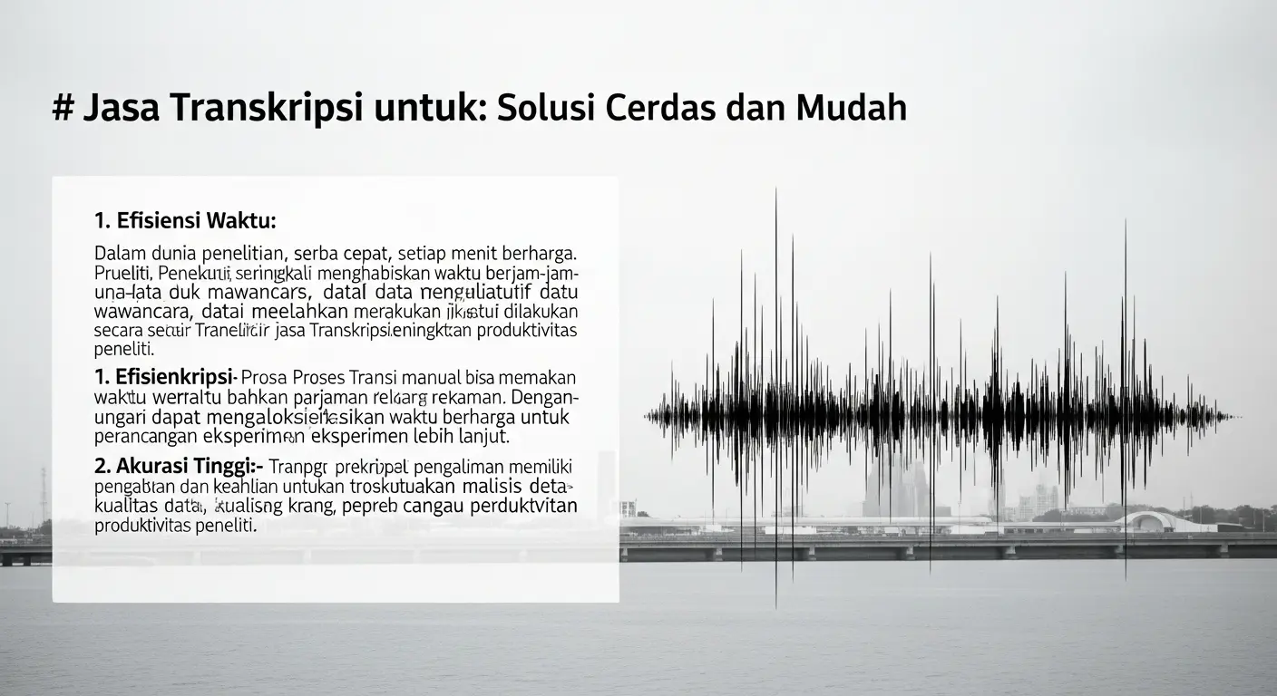 Jasa Transkripsi untuk Peneliti: Solusi Cerdas dan Mudah