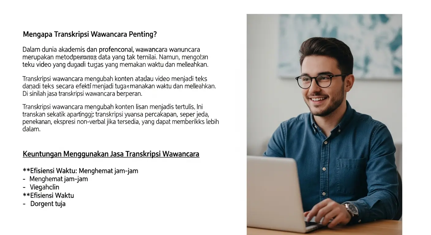Jasa Transkripsi Wawancara: Meningkatkan Efisiensi Belajar dan Kerja
