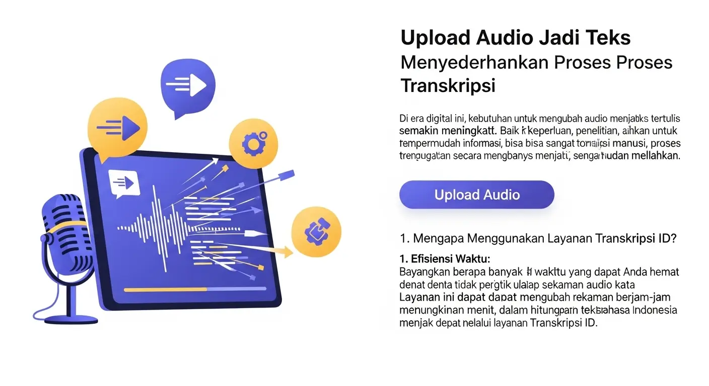 Upload Audio Jadi Teks Indonesia: Menyederhanakan Proses Transkripsi