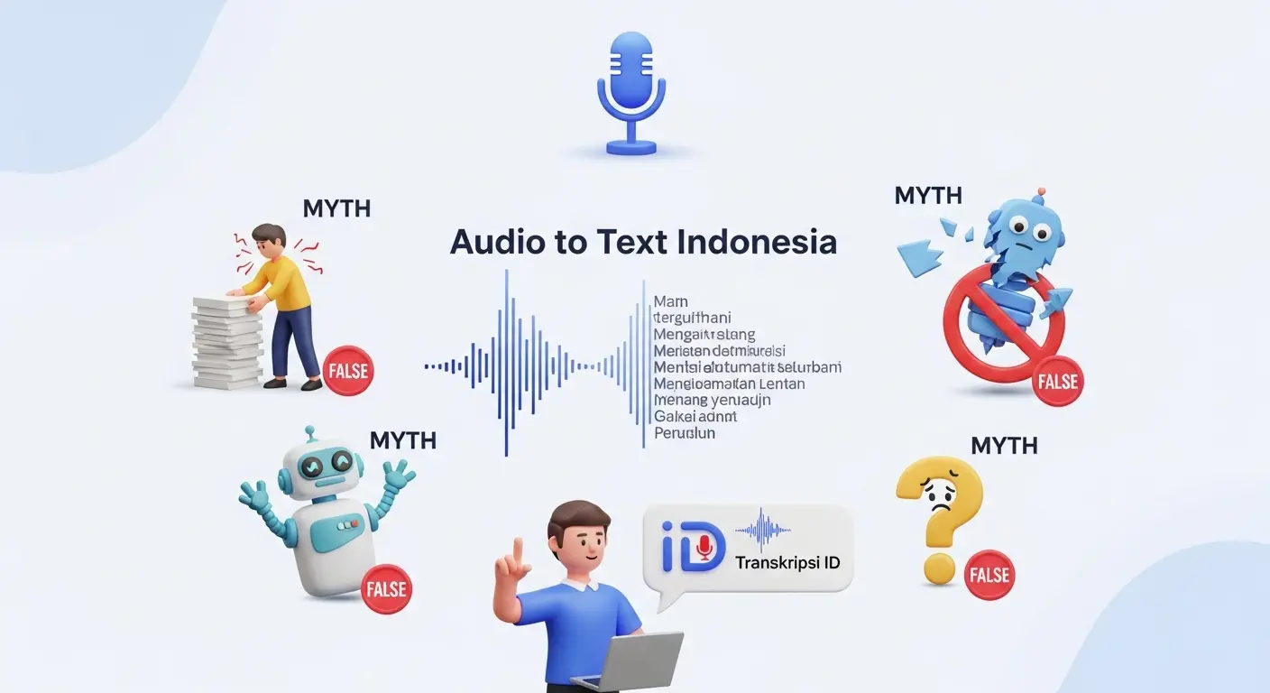 Mengupload Audio Jadi Teks Indonesia: Mitos yang Harus Kamu Tahu!