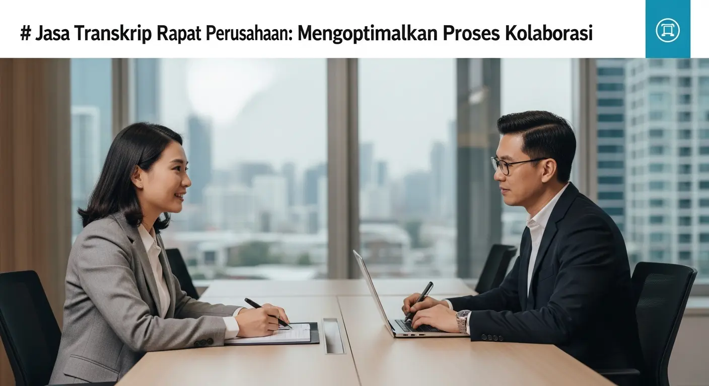 Jasa Transkrip Rapat Perusahaan: Mengoptimalkan Proses Kolaborasi