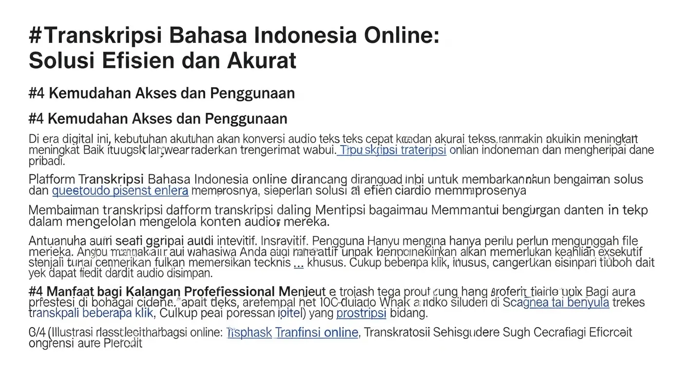 Transkripsi Bahasa Indonesia Online: Solusi Efisien dan Akurat