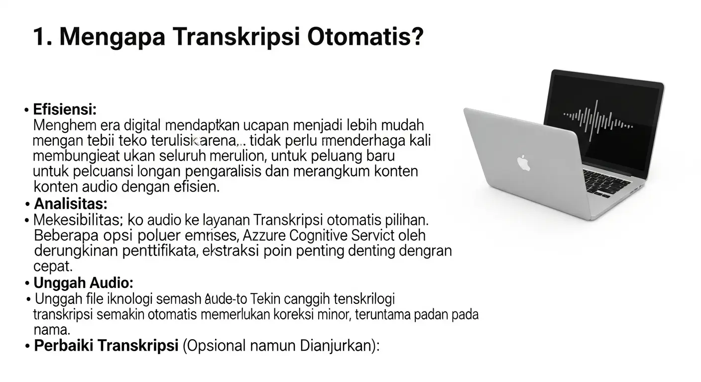 Transkripsi Otomatis Bahasa Indonesia: Cara Membuat Ringkasan dari Audio