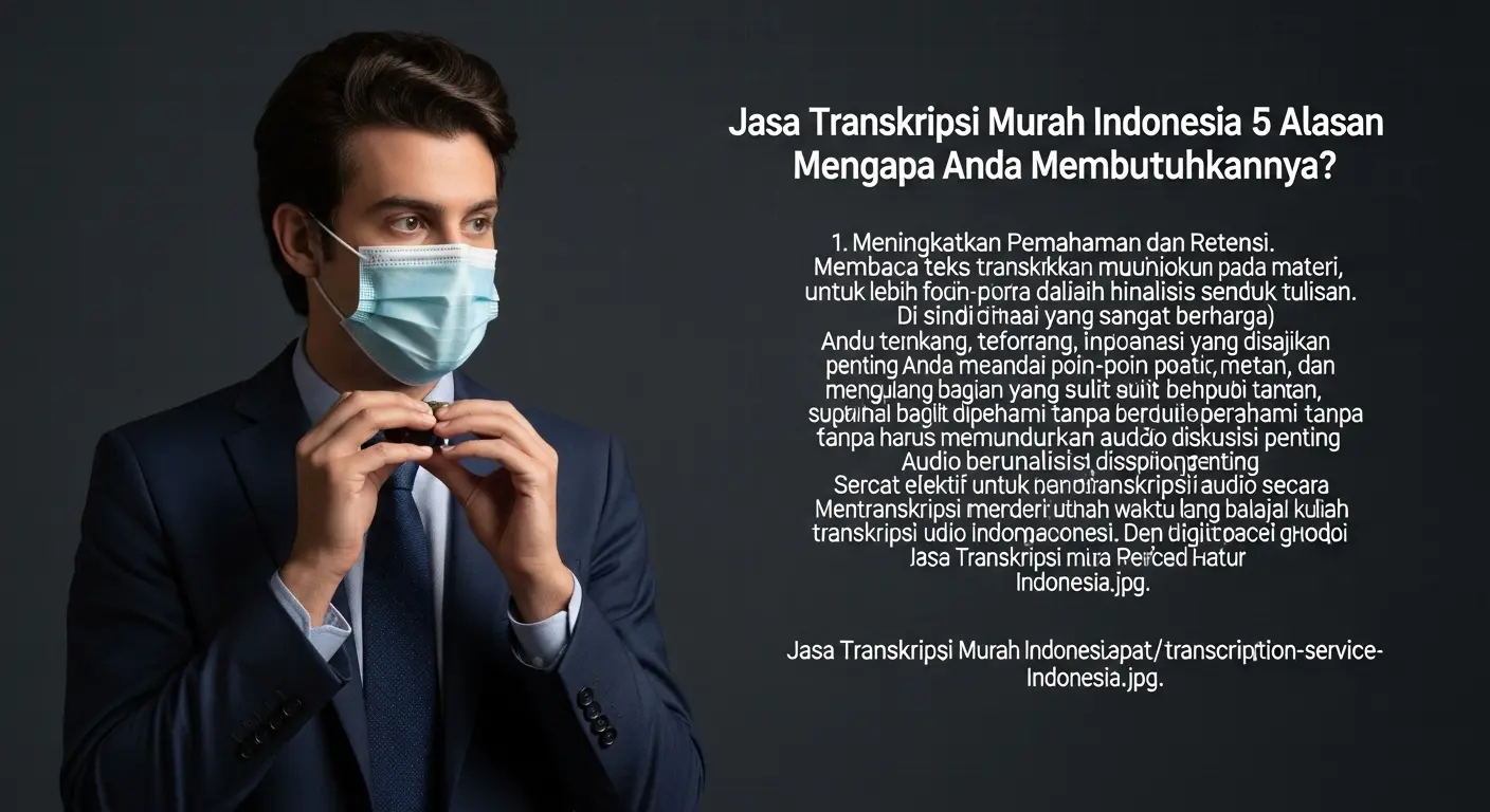 Jasa Transkripsi Murah Indonesia: 5 Alasan Mengapa Anda Membutuhkannya