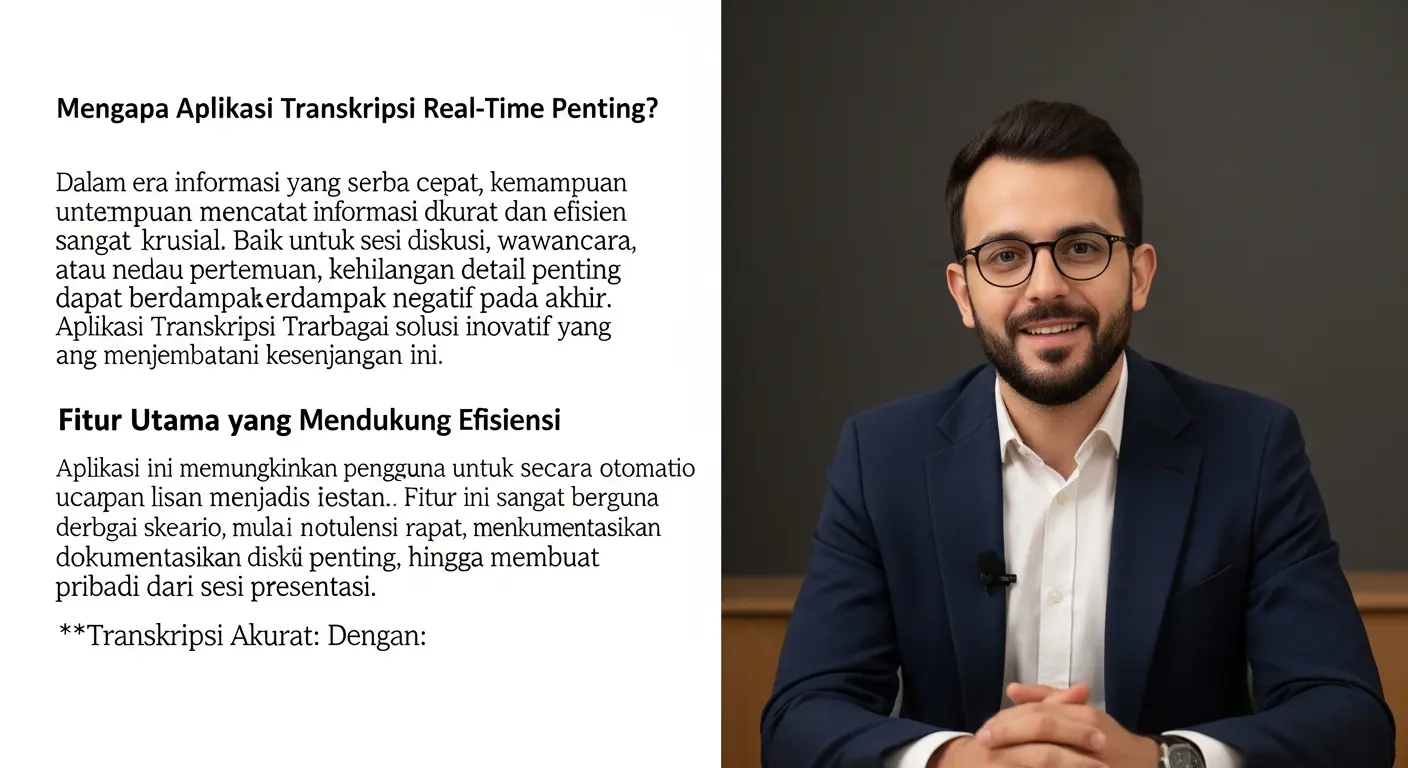 Aplikasi Transkripsi Real-Time Indonesia untuk Mahasiswa