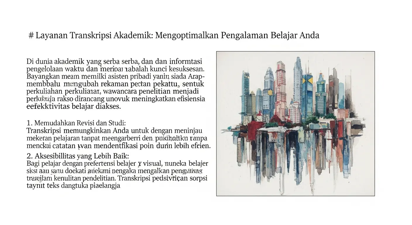 Layanan Transkripsi Akademik: Meningkatkan Efisiensi Belajar Anda
