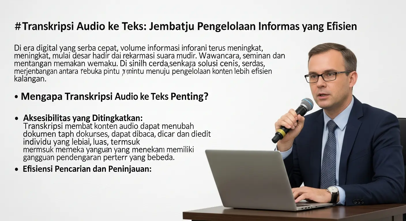 Layanan Transkripsi Audio ke Teks: Solusi Cerdas untuk Pengelolaan Konten