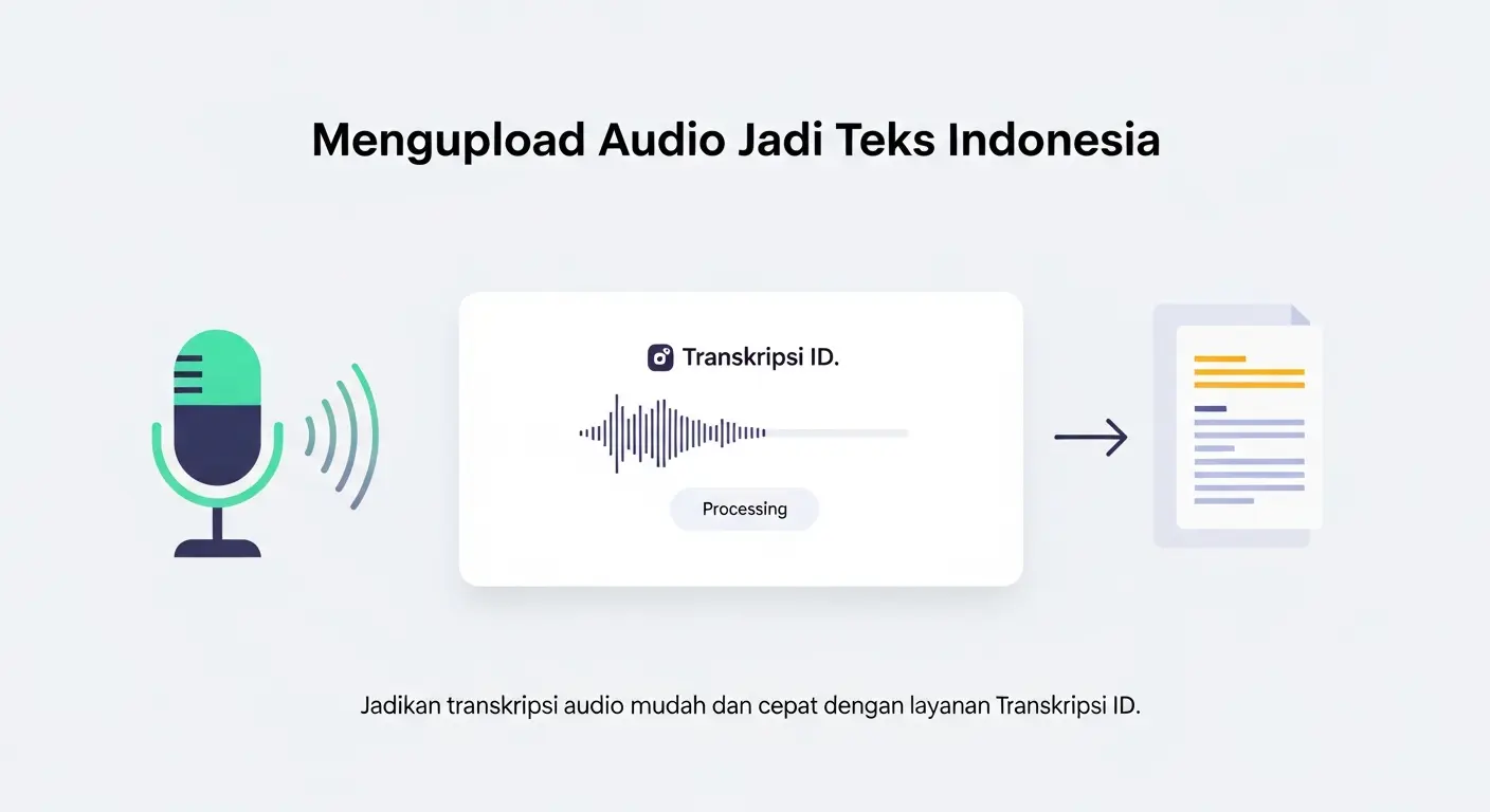 Mengupload Audio Jadi Teks Indonesia