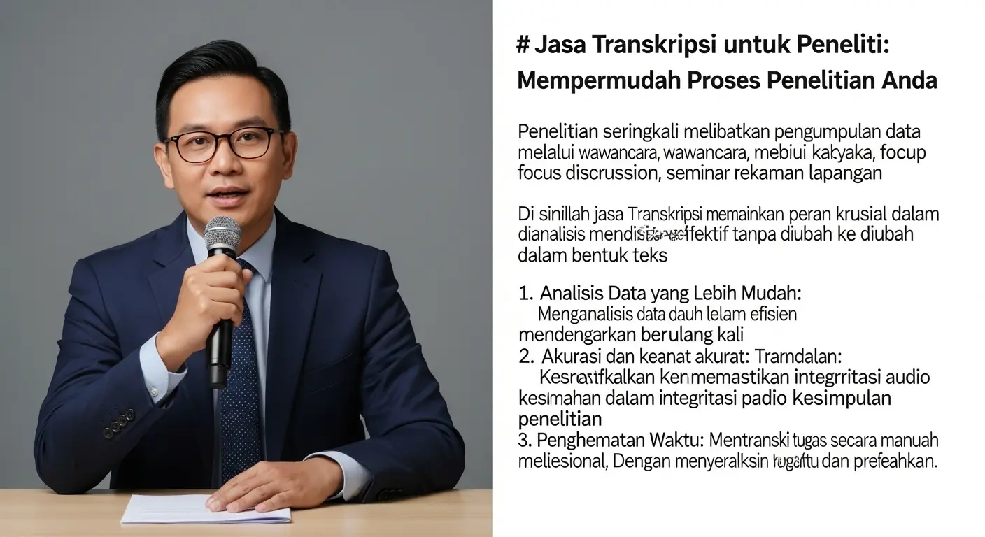 Jasa Transkripsi untuk Peneliti: Mempermudah Proses Penelitian Saya
