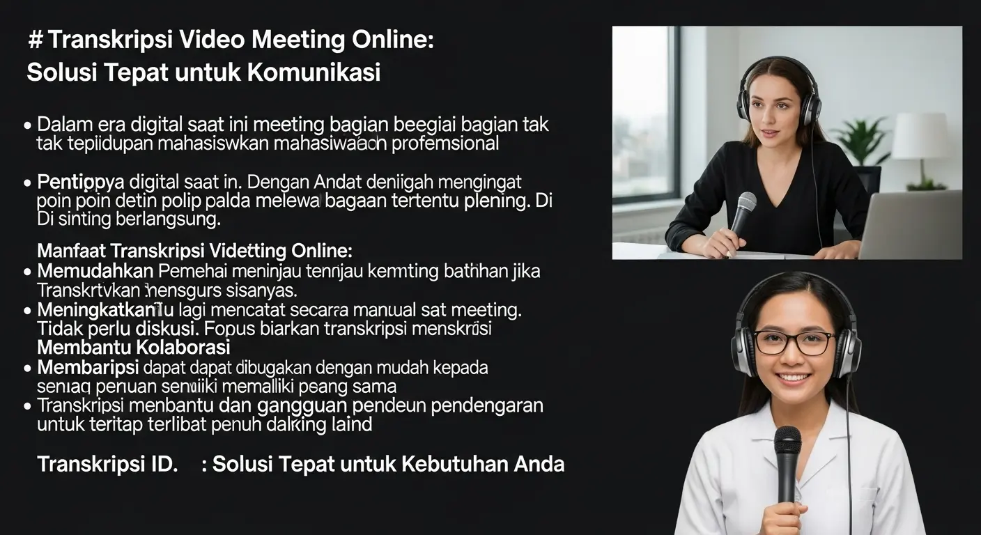 Transkripsi Video Meeting Online: Solusi Tepat untuk Komunikasi