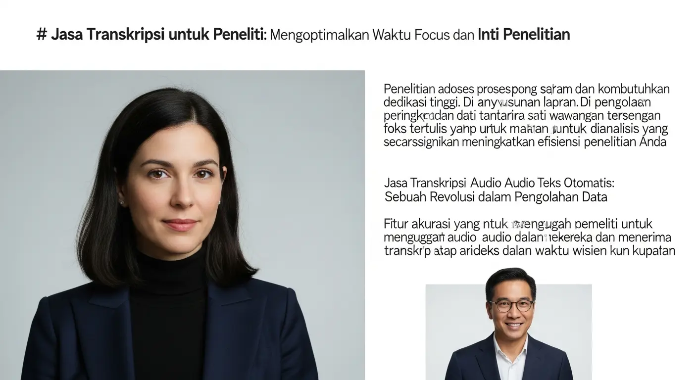 Jasa Transkripsi untuk Peneliti - Meningkatkan Efisiensi Penelitian Saya