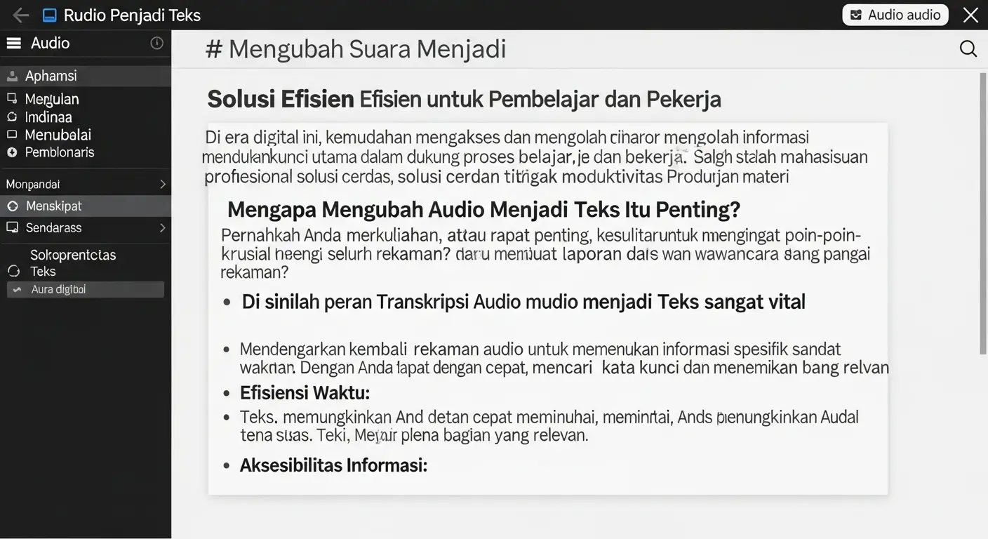 Mengupload Audio Jadi Teks: Solusi Cerdas untuk Mahasiswa dan Profesional