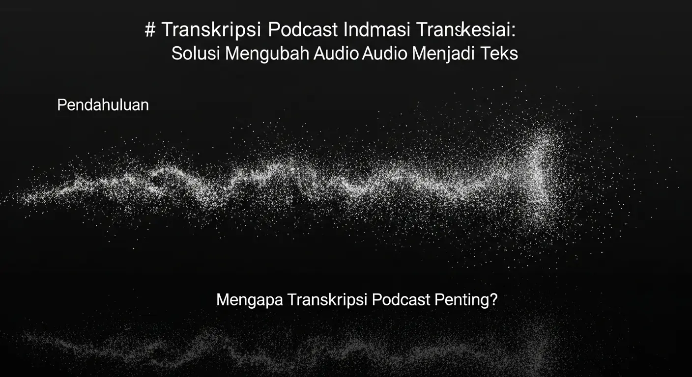 Transkripsi Podcast Indonesia: Solusi Mengubah Audio Menjadi Teks