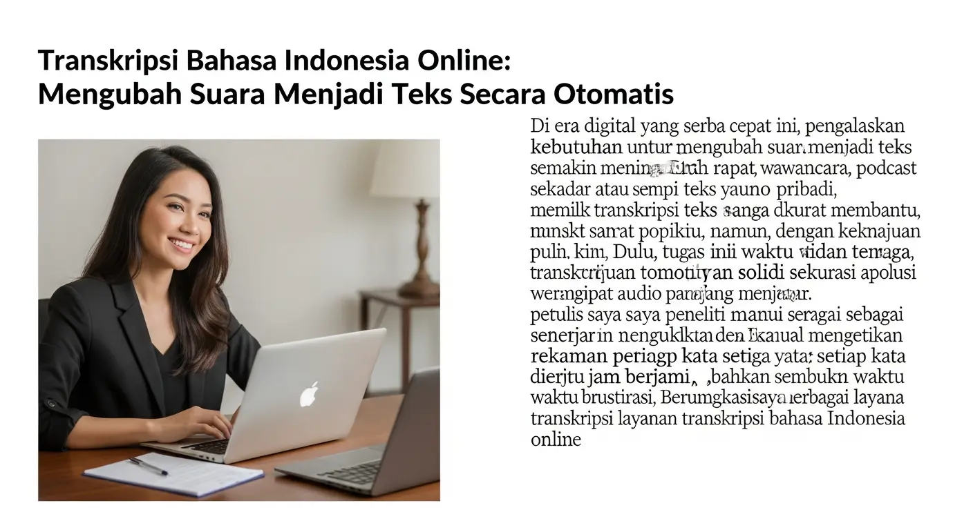 Transkripsi Bahasa Indonesia Online: Mengubah Suara Menjadi Teks Secara Otomatis