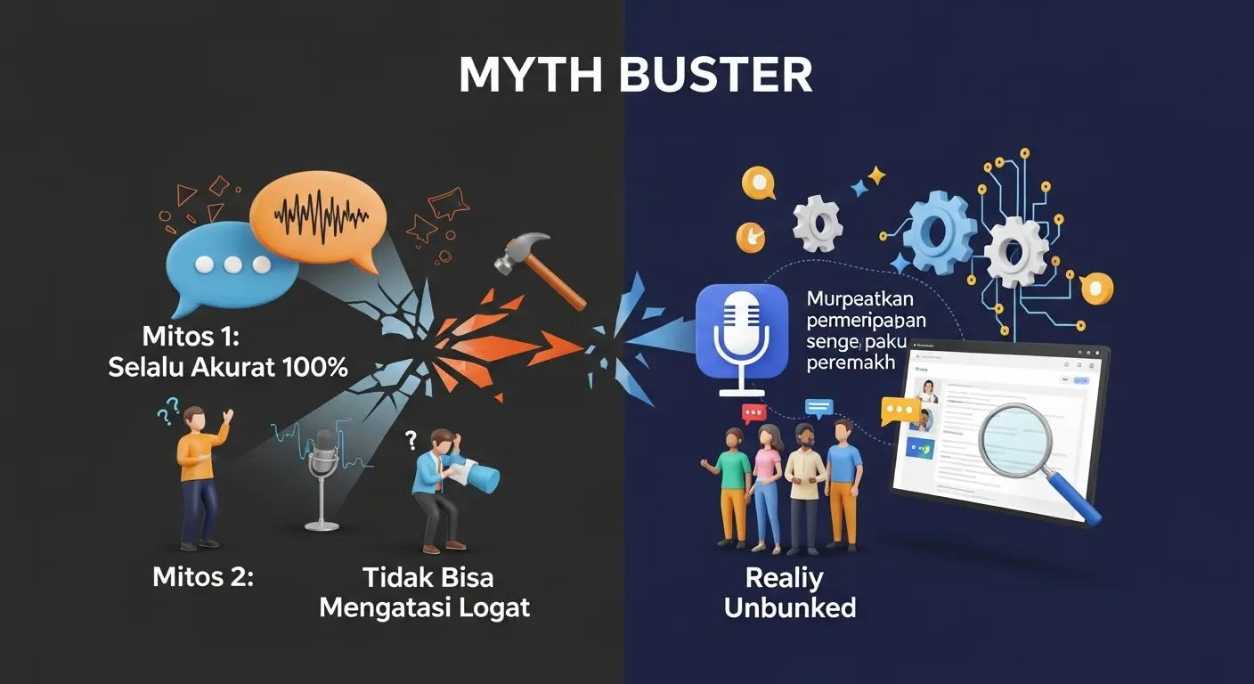Mitos Seputar Konversi Audio ke Teks Bahasa Indonesia