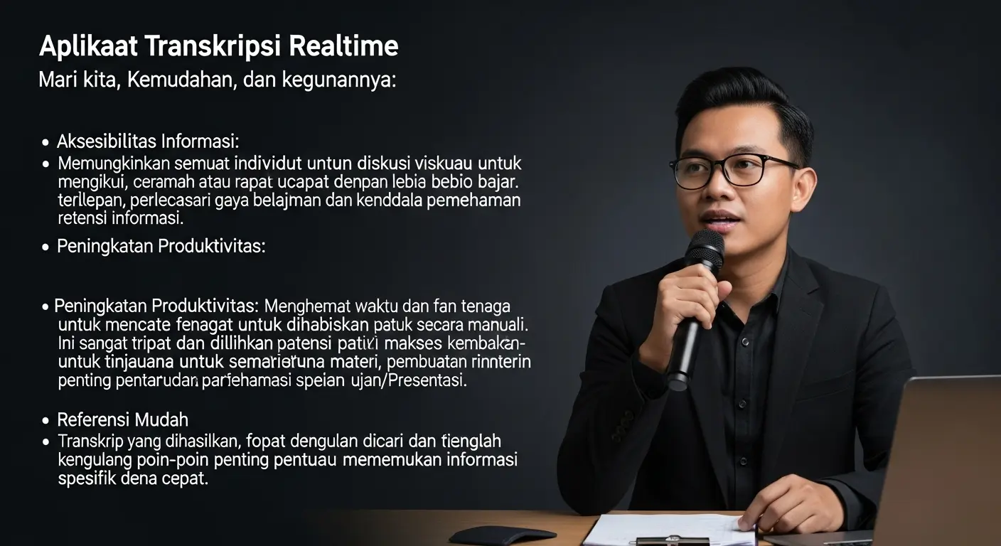 Aplikasi Transkripsi Realtime Indonesia Untuk Efisiensi Pembelajaran