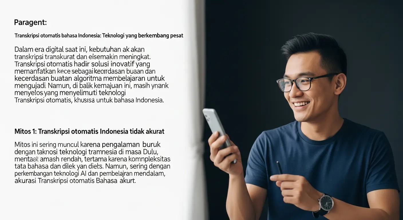 Mitos dan Fakta tentang Transkripsi Otomatis Bahasa Indonesia
