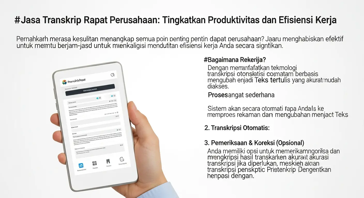 Jasa Transkrip Rapat Perusahaan: Meningkatkan Produktivitas