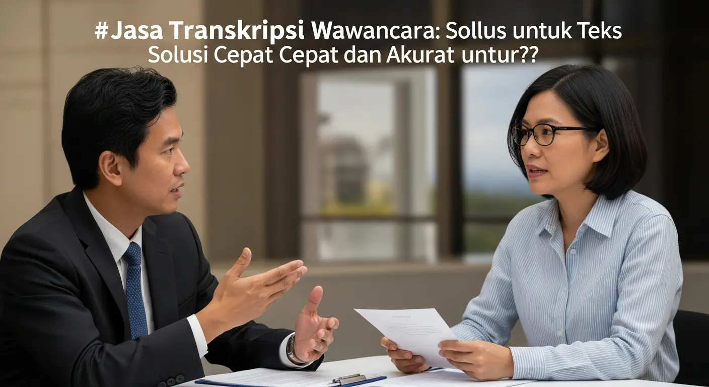 Jasa Transkripsi Wawancara: Solusi Cepat dan Akurat untuk Teks