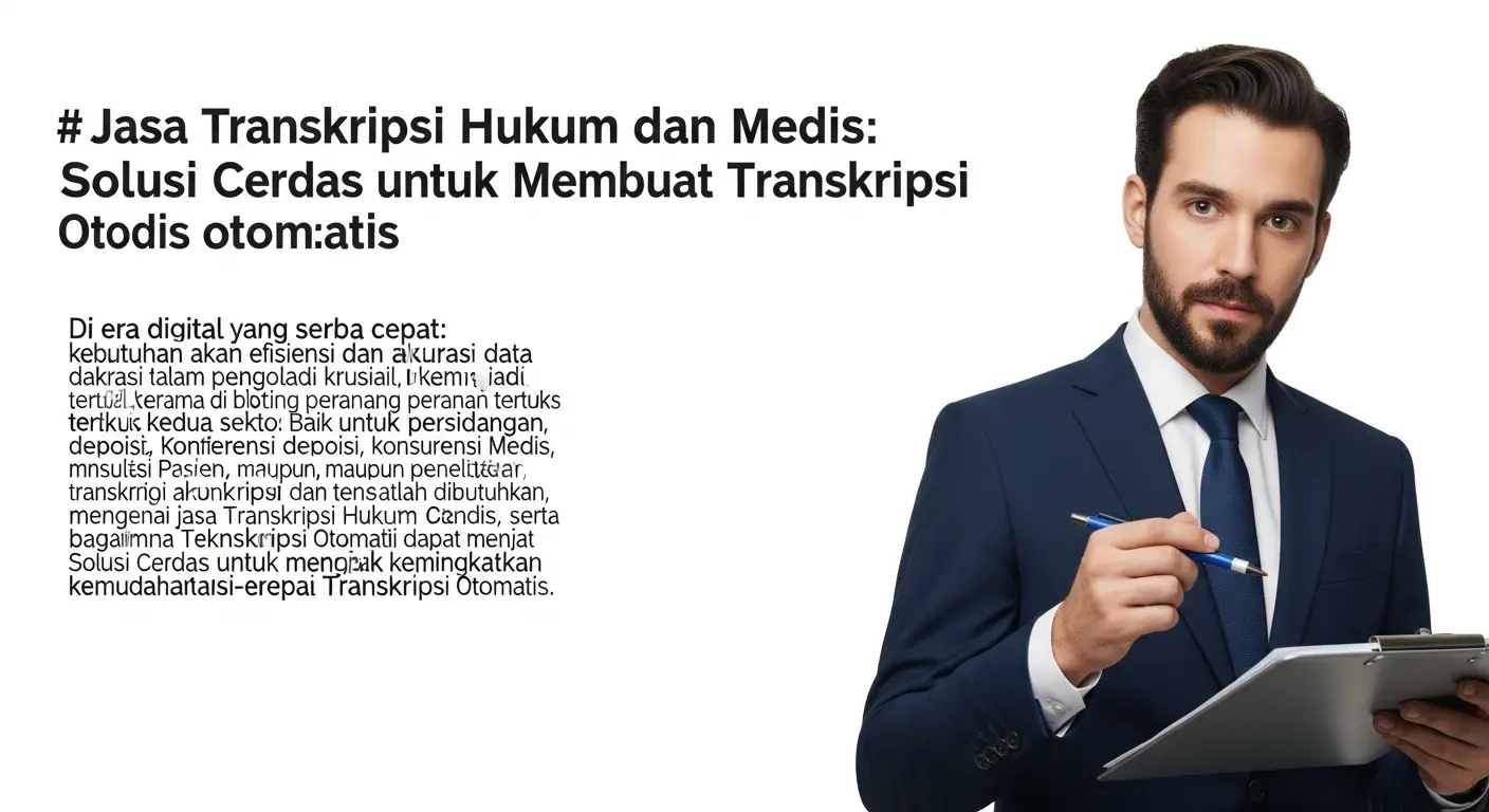 Jasa Transkripsi Hukum dan Medis: Solusi Cerdas untuk Membuat Transkripsi Otomatis