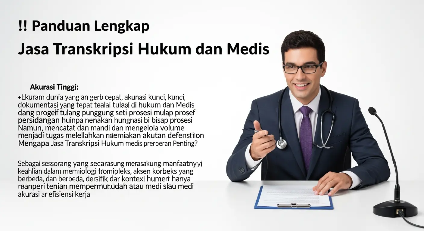 Panduan Lengkap Jasa Transkripsi Hukum dan Medis