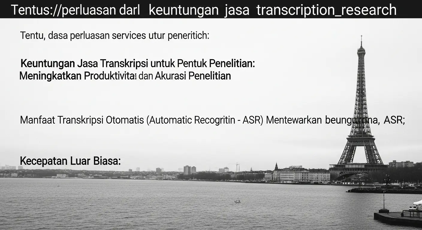 Keuntungan Jasa Transkripsi untuk Peneliti