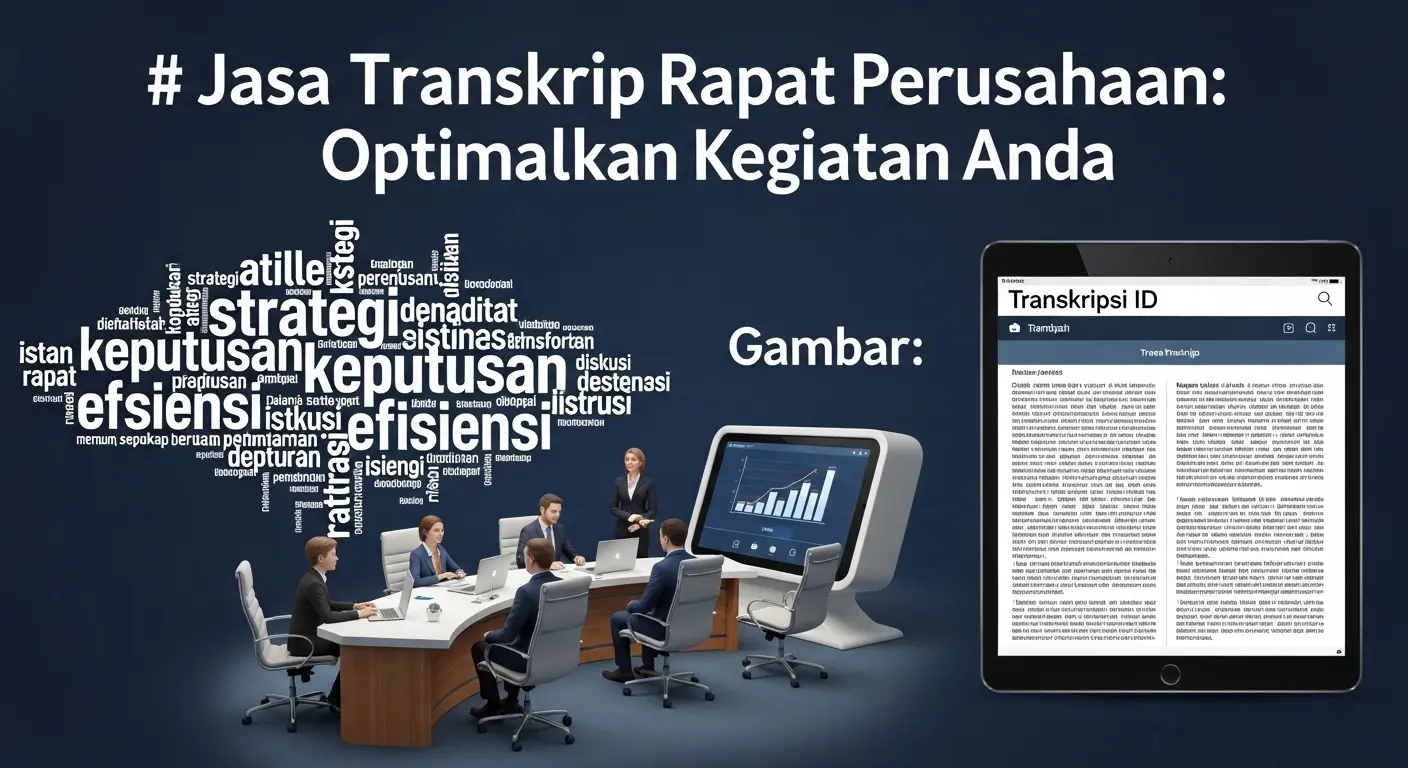 Jasa Transkrip Rapat Perusahaan: Optimalkan Kegiatan Anda
