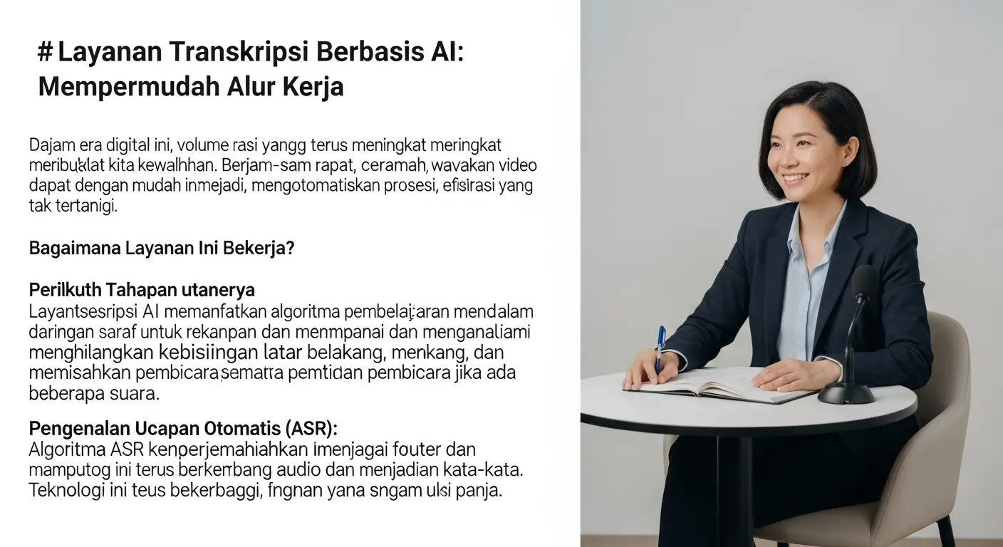 Layanan Transkripsi Berbasis AI: Transformasi dari Audio ke Teks