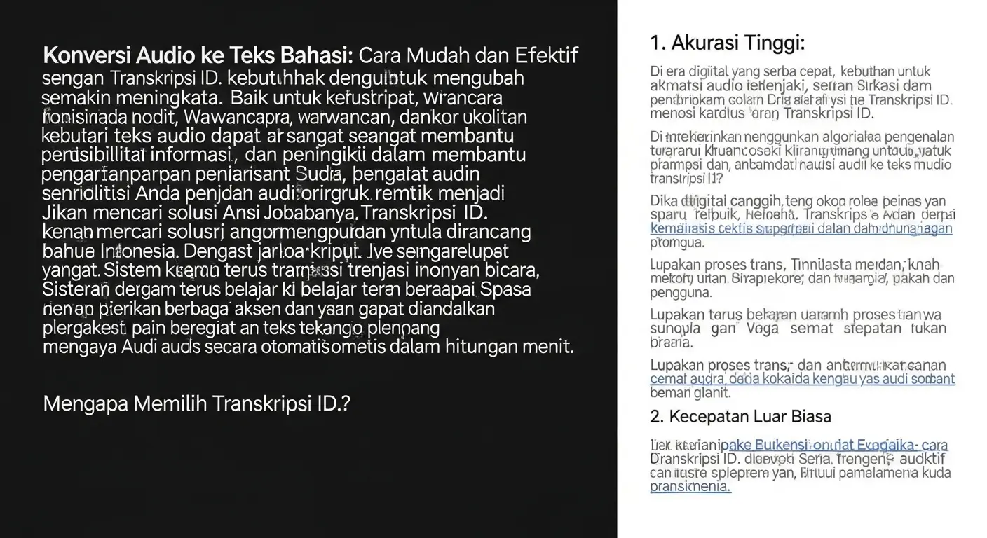Konversi Audio ke Teks Bahasa Indonesia: Cara Mudah dan Efektif!