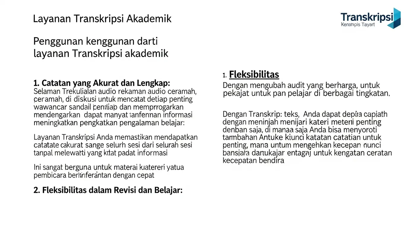 Layanan Transkripsi Akademik: Memudahkan Proses Belajar Anda