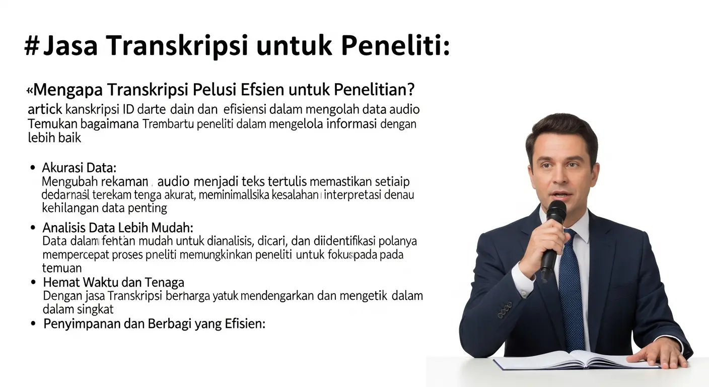 Jasa Transkripsi untuk Peneliti: Solusi Efisien untuk Penelitian