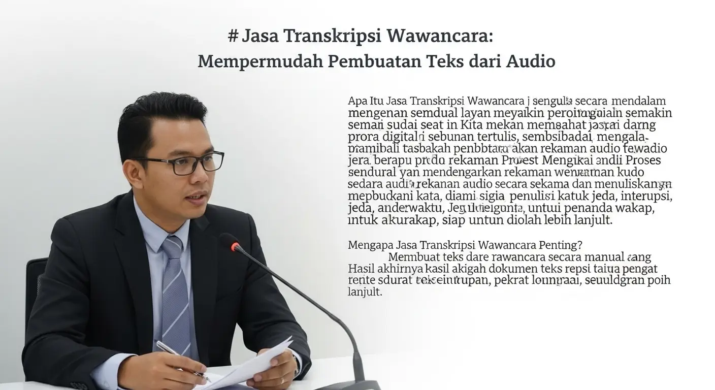 Jasa Transkripsi Wawancara untuk Mempermudah Pembuatan Teks