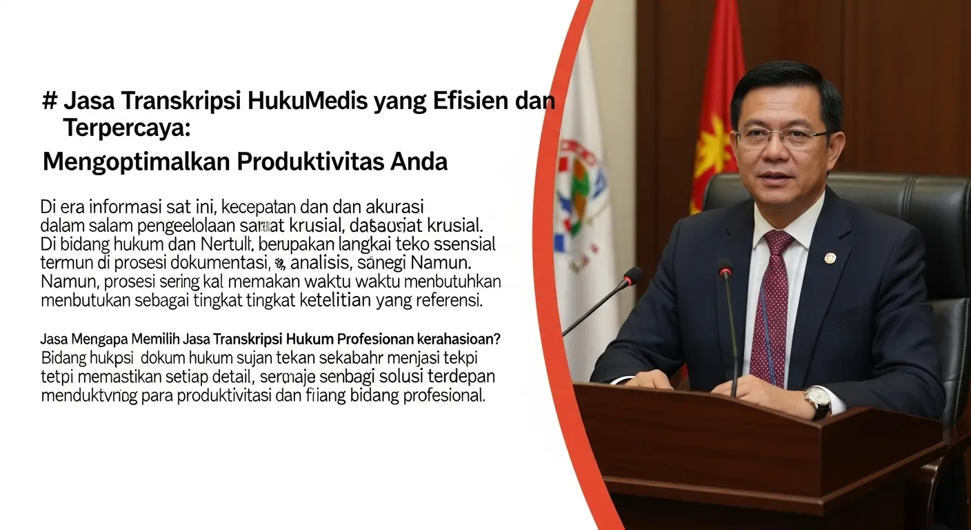 Jasa Transkripsi Hukum dan Medis yang Mudah Digunakan