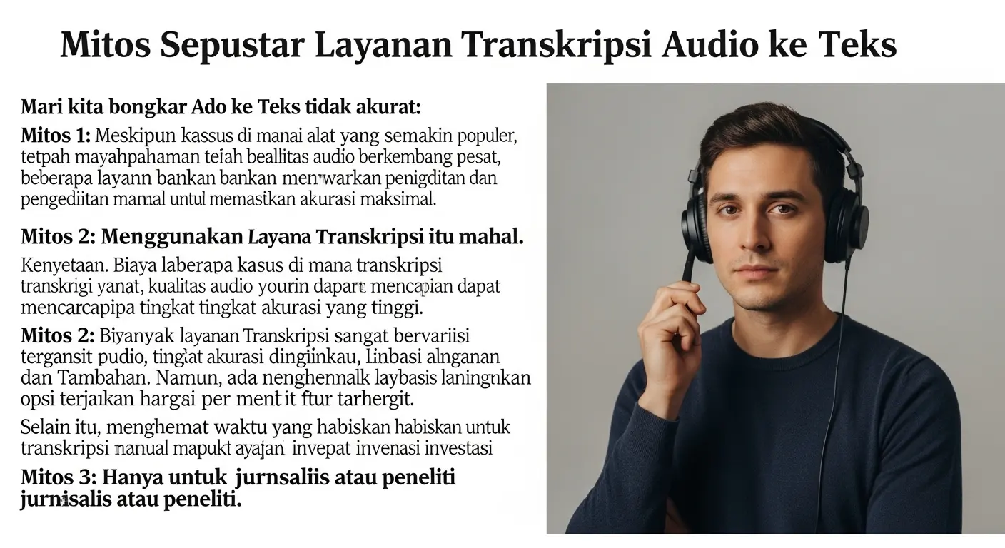 Mitos Seputar Layanan Transkripsi Audio ke Teks