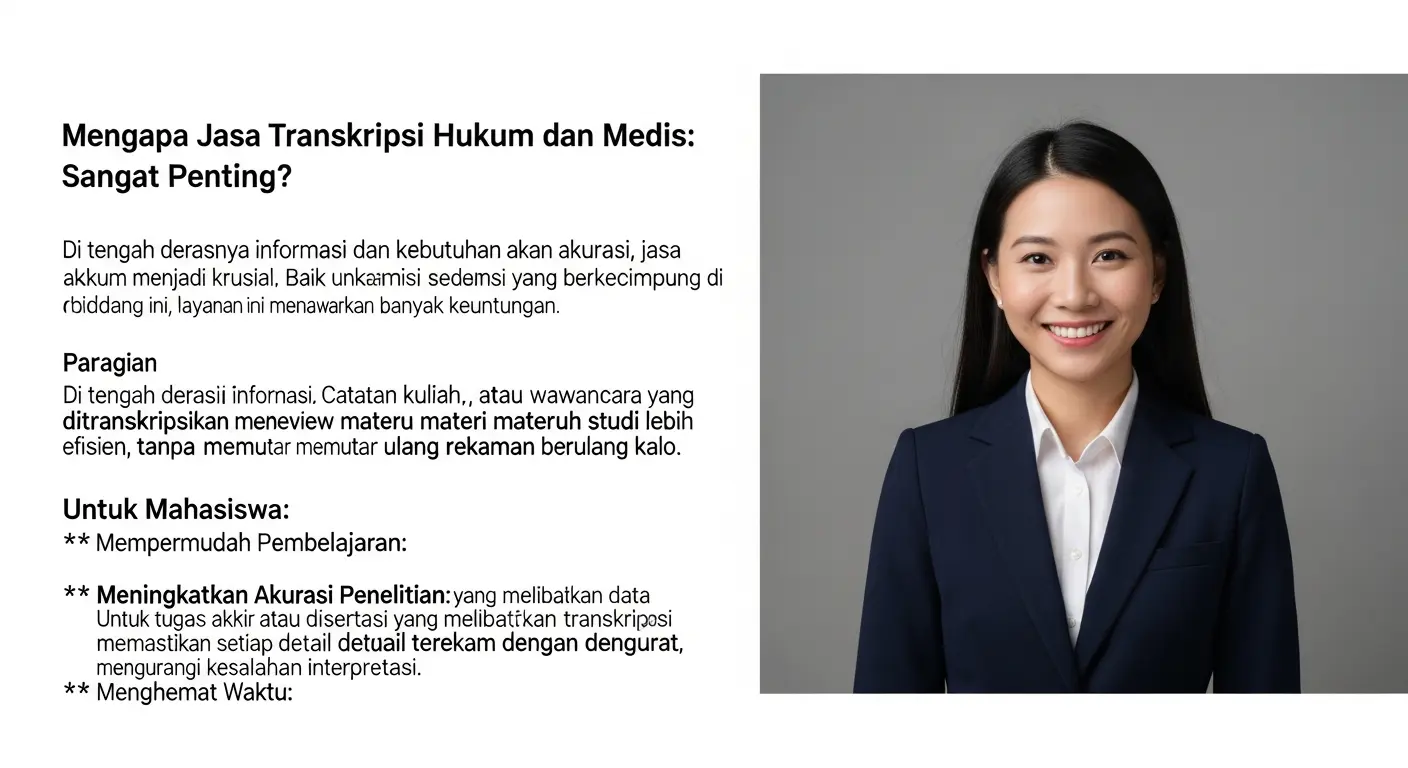 Jasa Transkripsi Hukum dan Medis: Mengapa Penting untuk Kita