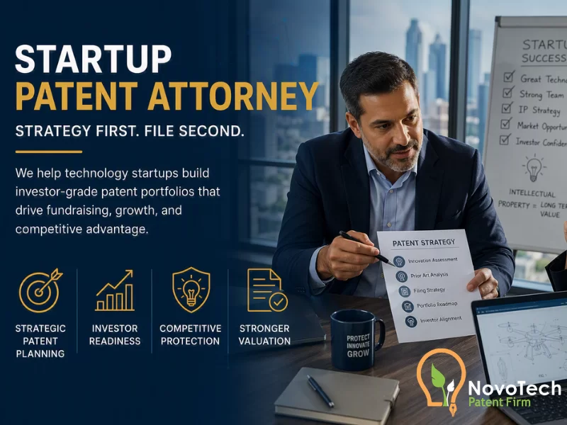 startup patent strategy business meeting