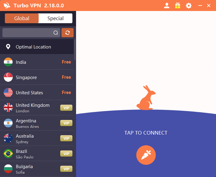 Windows 7 Turbo VPN Download for Windows 2.18.0 full