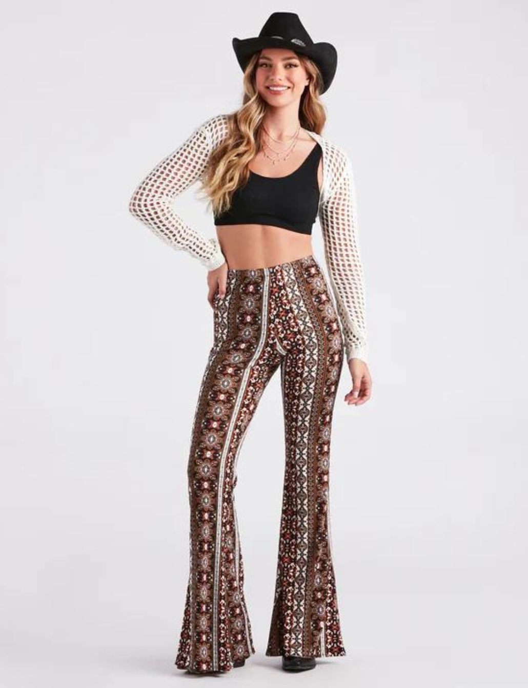 Windsor Bandana Bandit Paisley Boho Flare Pants