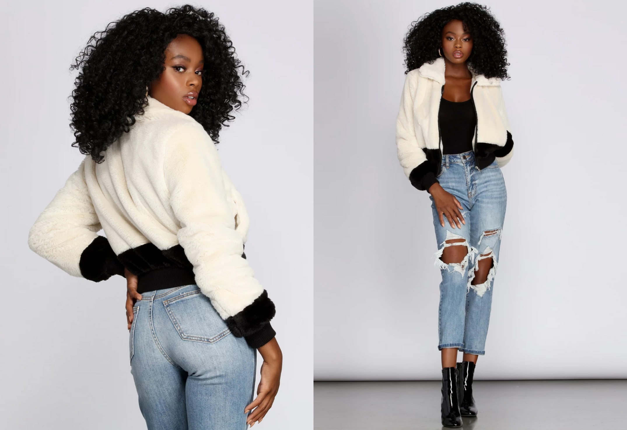 Libra clearance fur bomber
