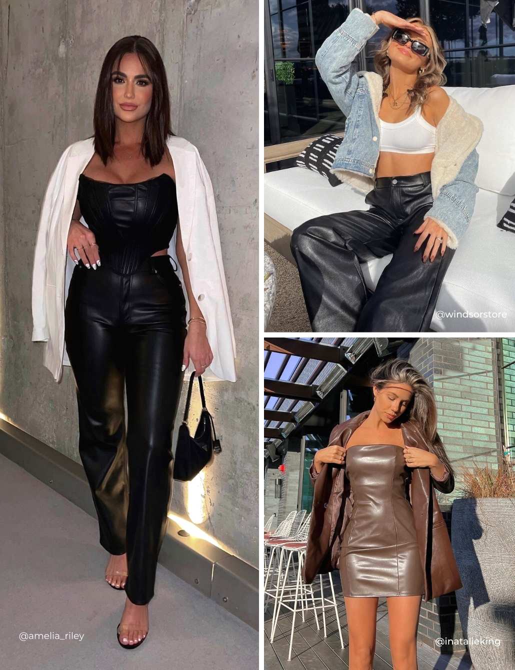 Faux Leather Outfits To Update Your Look