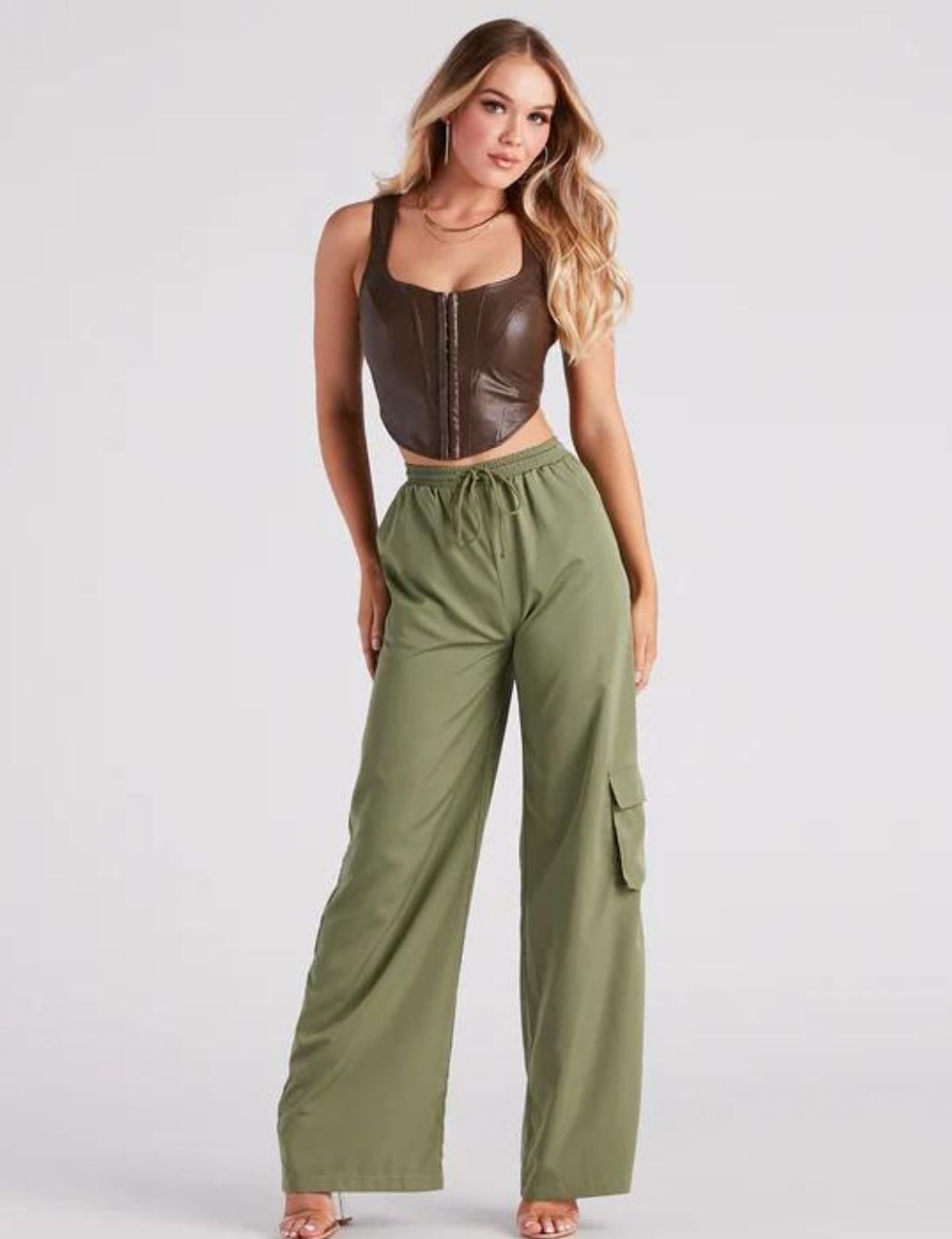 Glimmer & Shine Off The Shoulder Corset Top & Palazzo Pants Set