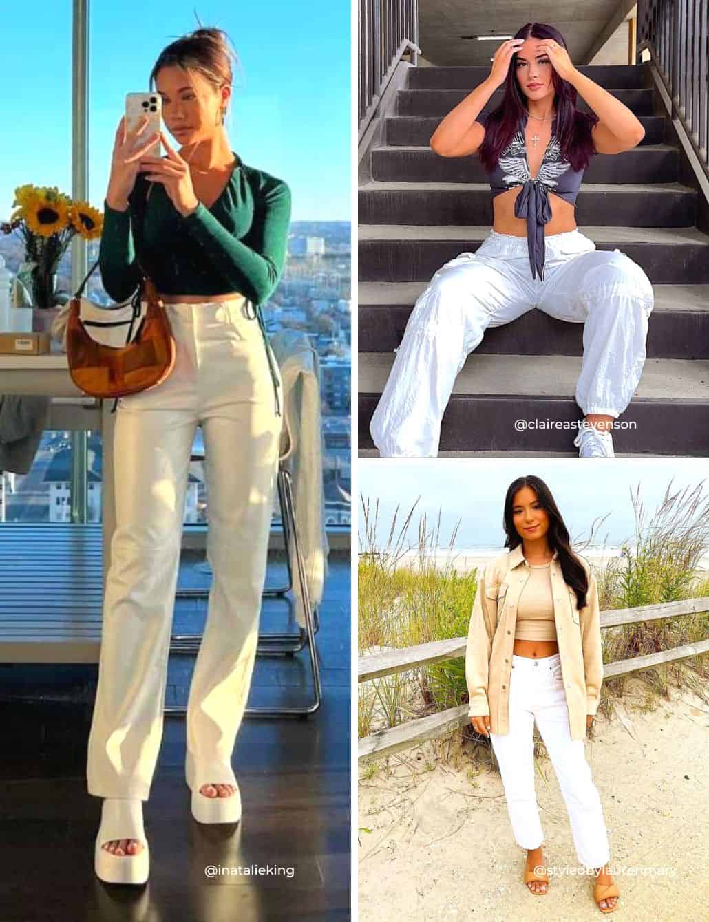 HOW TO STYLE WHITE TROUSERS FOR SPRING! STYLING TIPS AND 5 OUTFIT