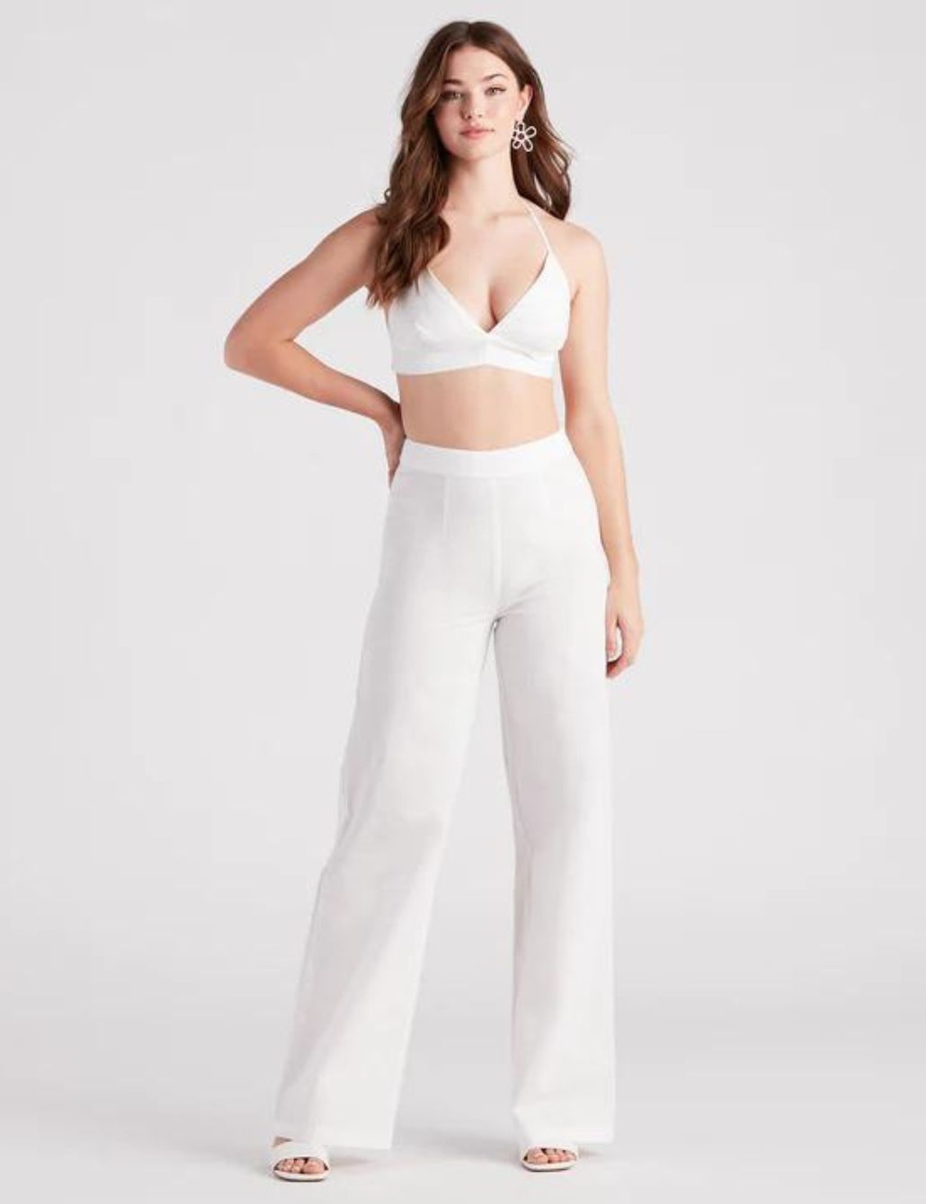 White Formal High Waisted Pants / Slim Leg White Pants / Wedding Outfit  Ideas / Skinny White Trousers Pants for Women / Formal Wear -  Denmark