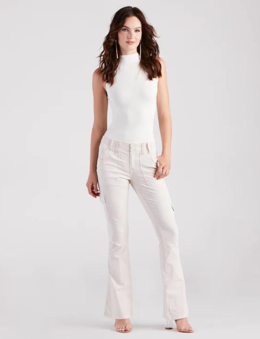 &me Women's Linen Blend Pants - White | BIG W
