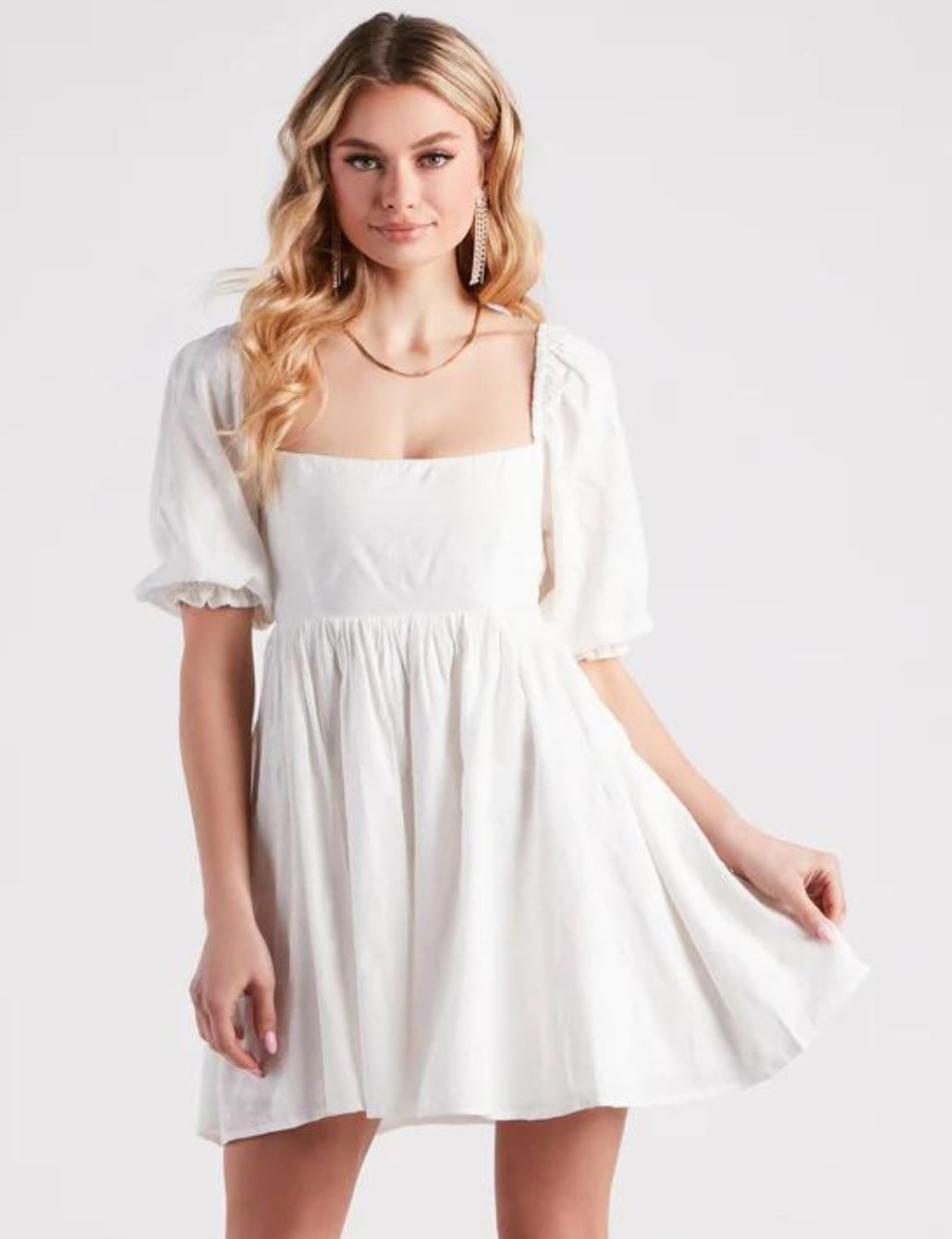 white casual dresses for women