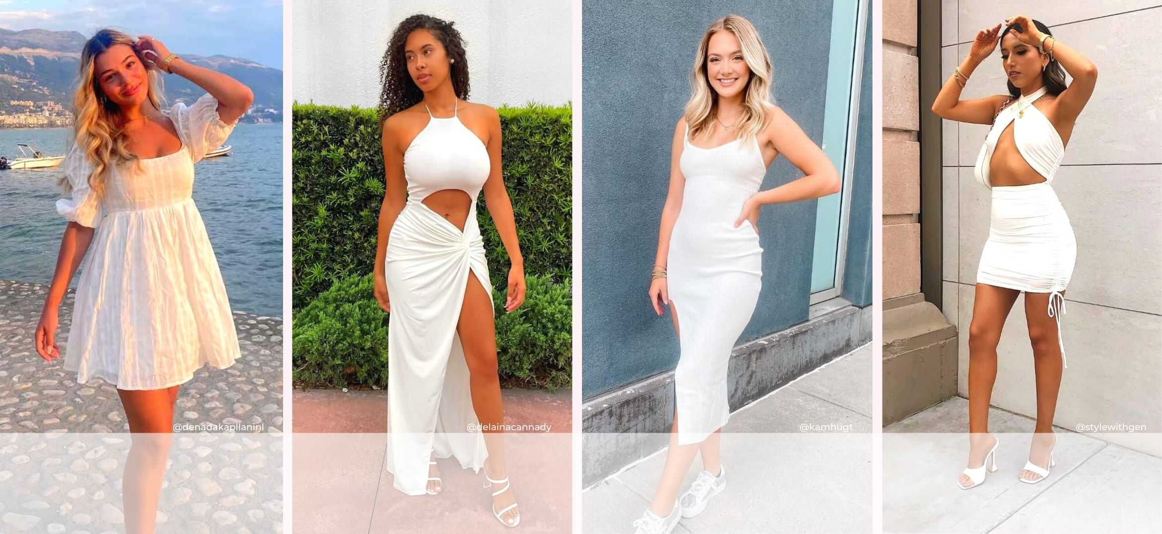 Gimme the Twist White Twist-Front Bodycon Mini Dress