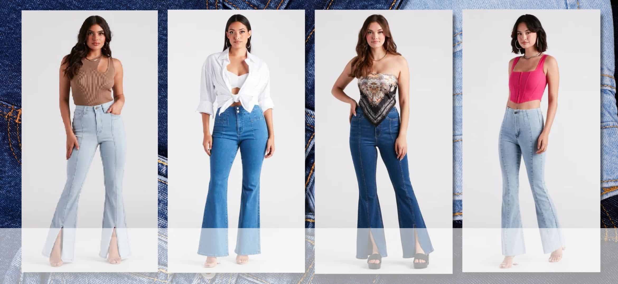 Stylish Outfits With Flare Jeans For Day & Night