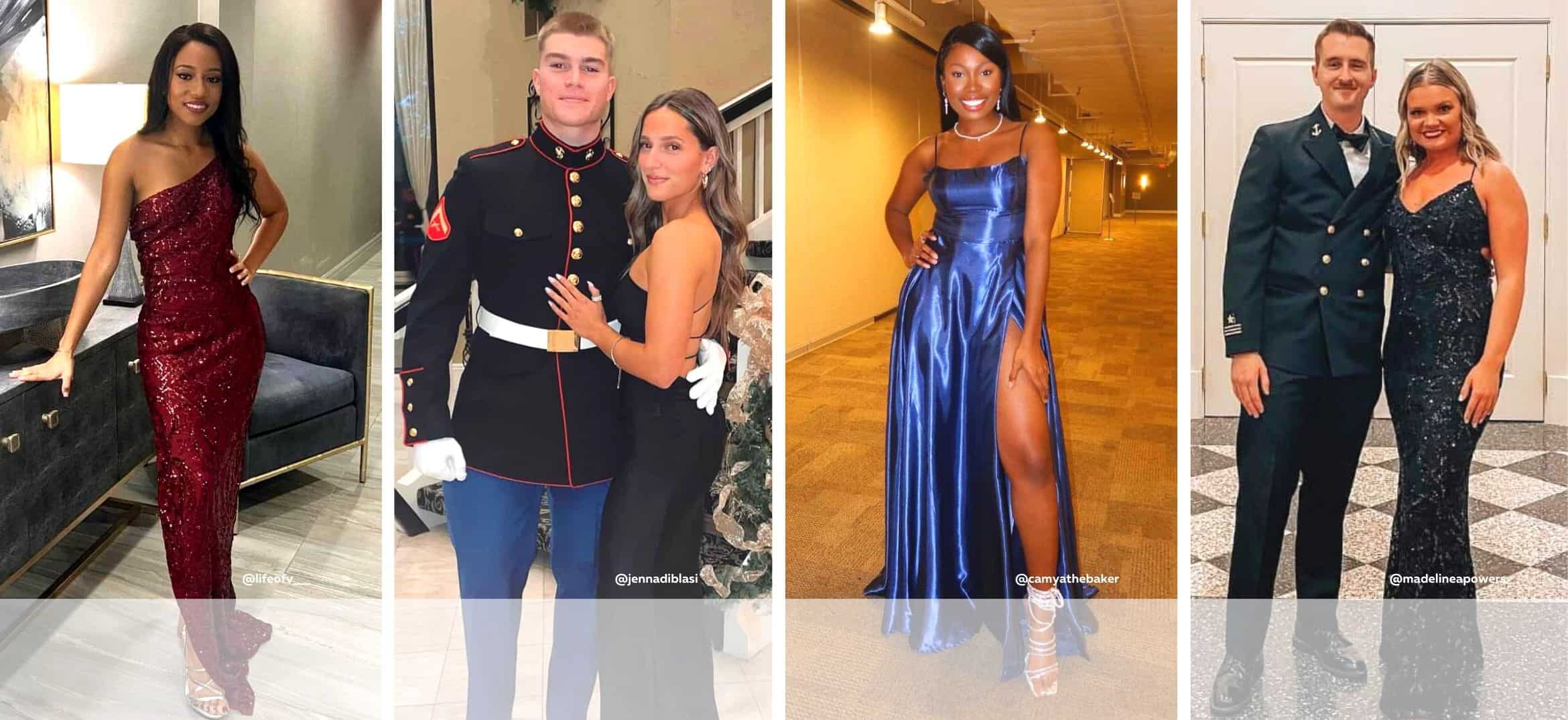 army ball dresses